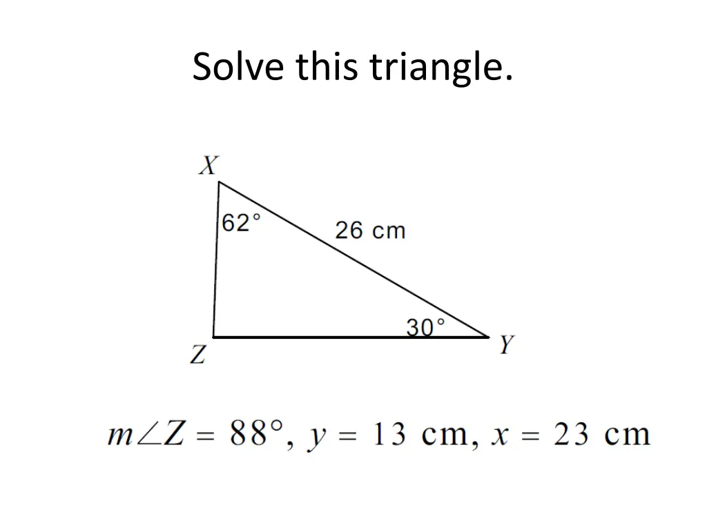 solve this triangle