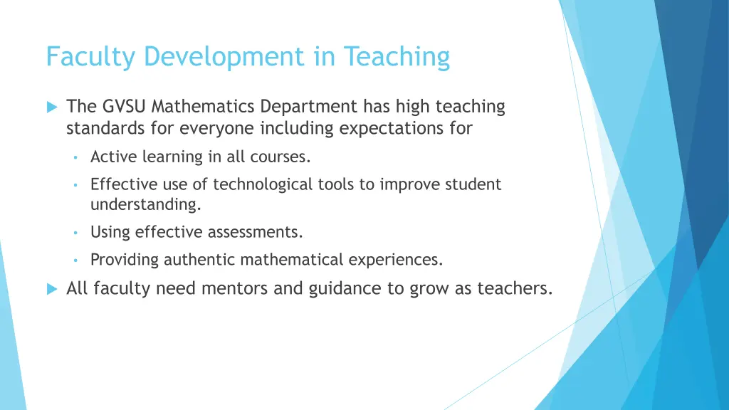 faculty development in teaching