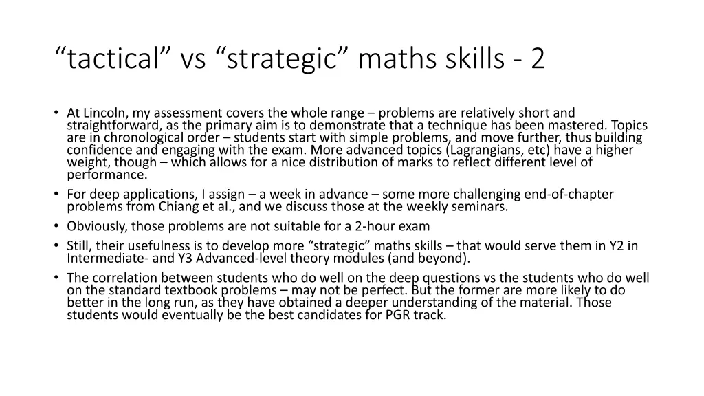 tactical vs strategic maths skills 2