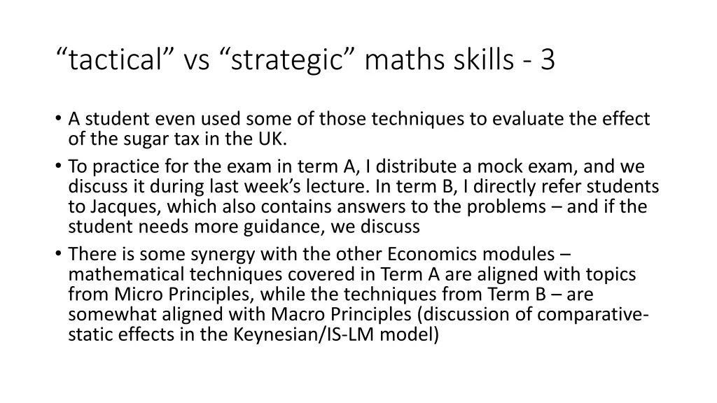 tactical vs strategic maths skills 3