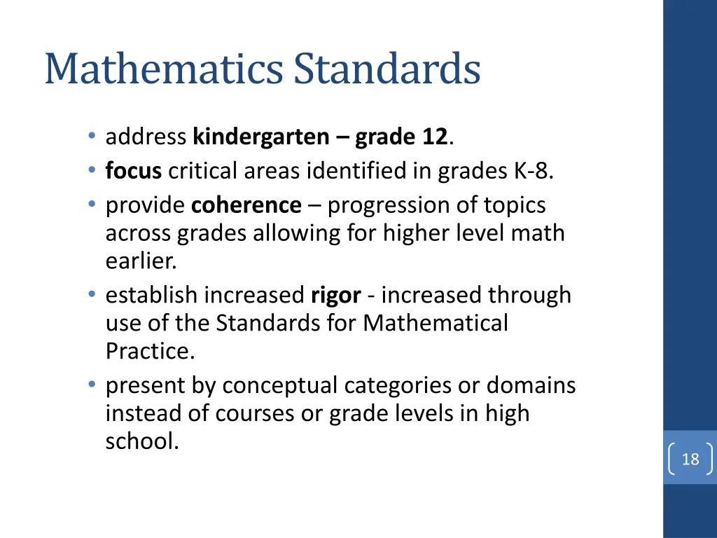 mathematics standards