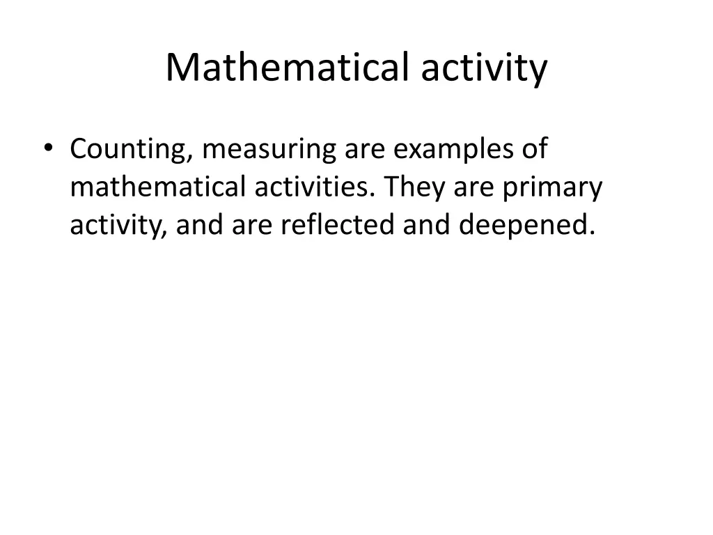 mathematical activity