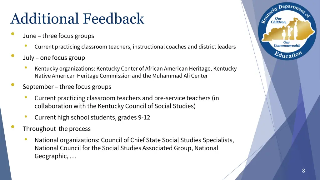 additional feedback june three focus groups