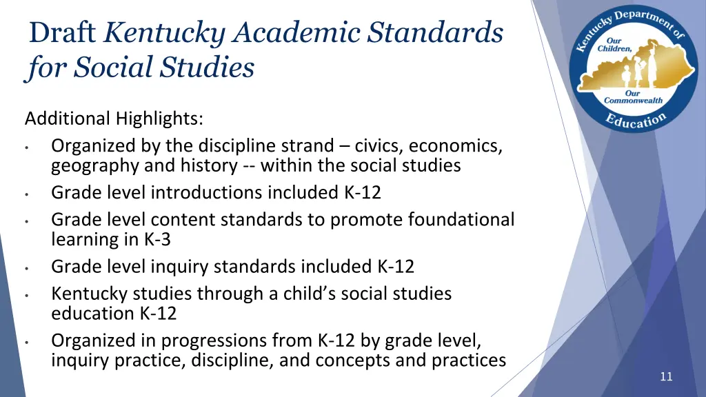 draft kentucky academic standards for social 1