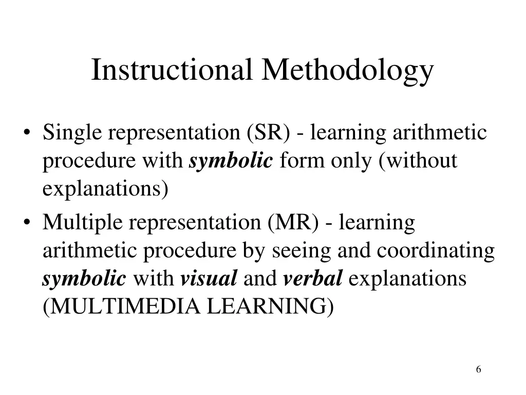 instructional methodology