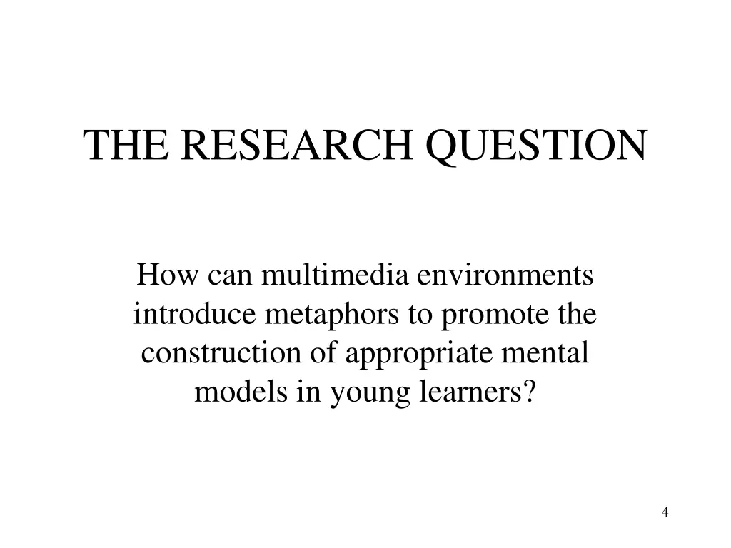 the research question