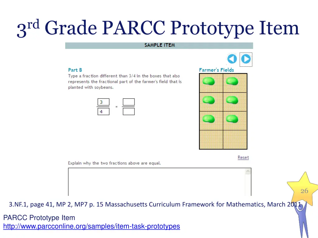 3 rd grade parcc prototype item