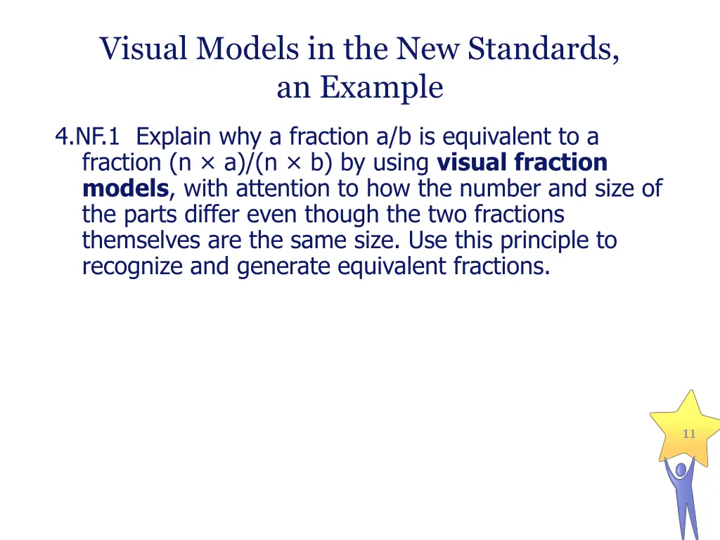 visual models in the new standards an example
