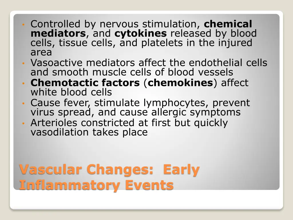 controlled by nervous stimulation chemical