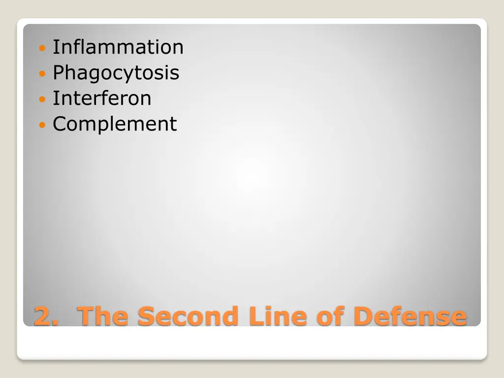 inflammation phagocytosis interferon complement