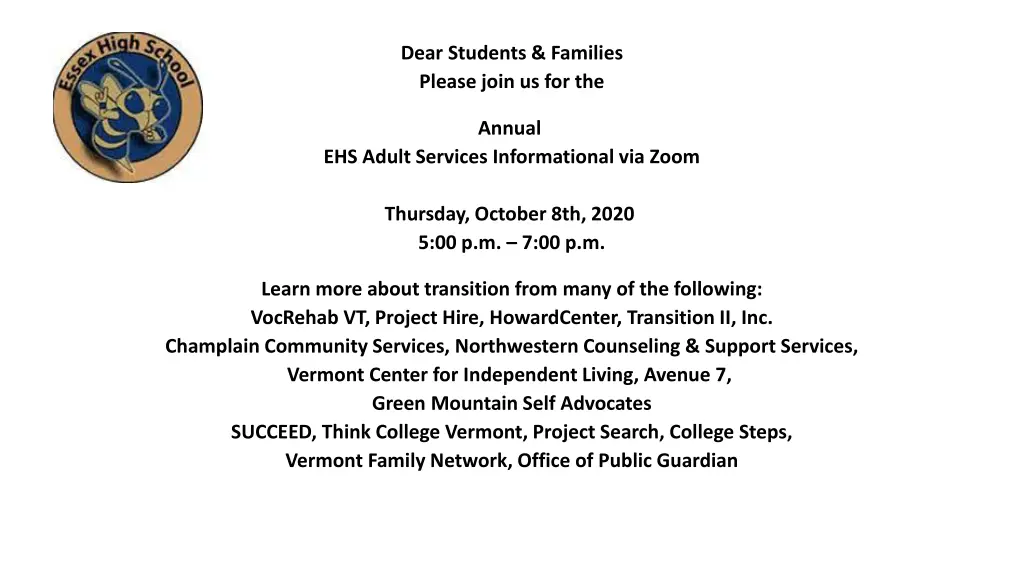 dear students families please join us for the