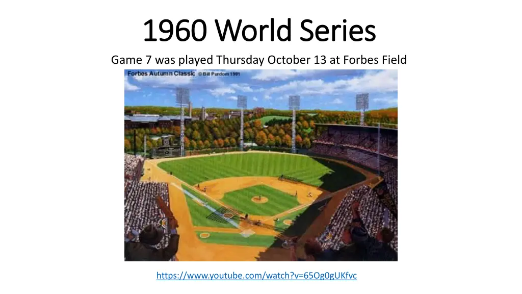 1960 world series 1960 world series game