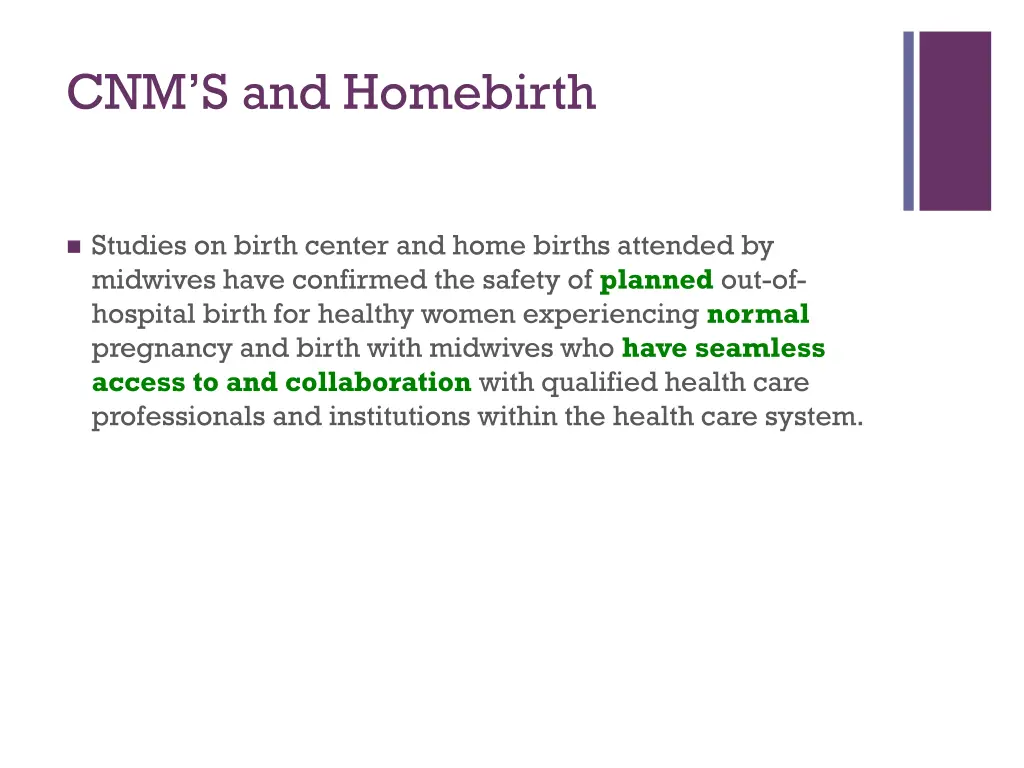 cnm s and homebirth
