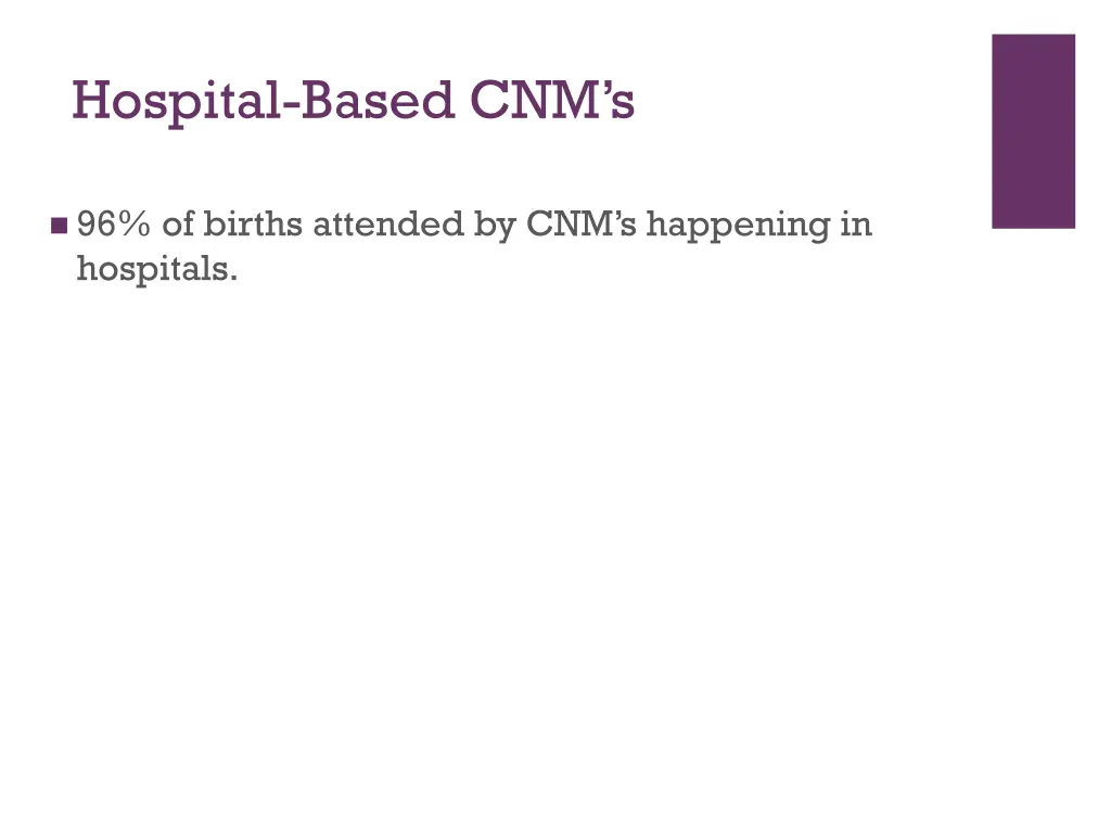 hospital based cnm s