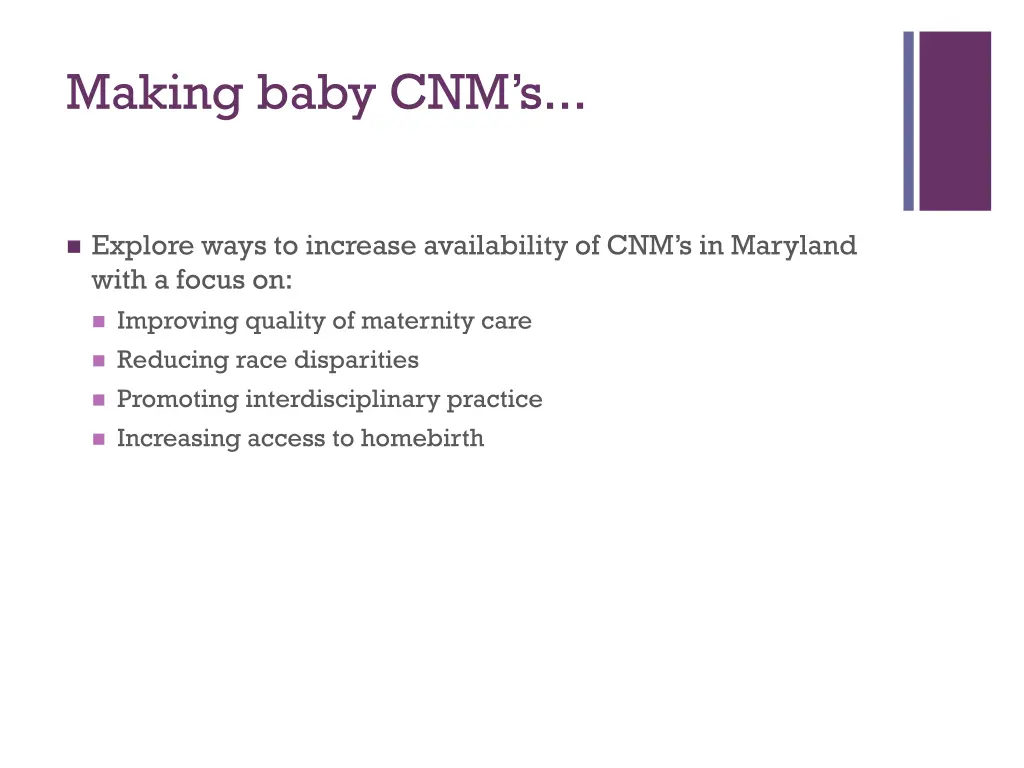 making baby cnm s