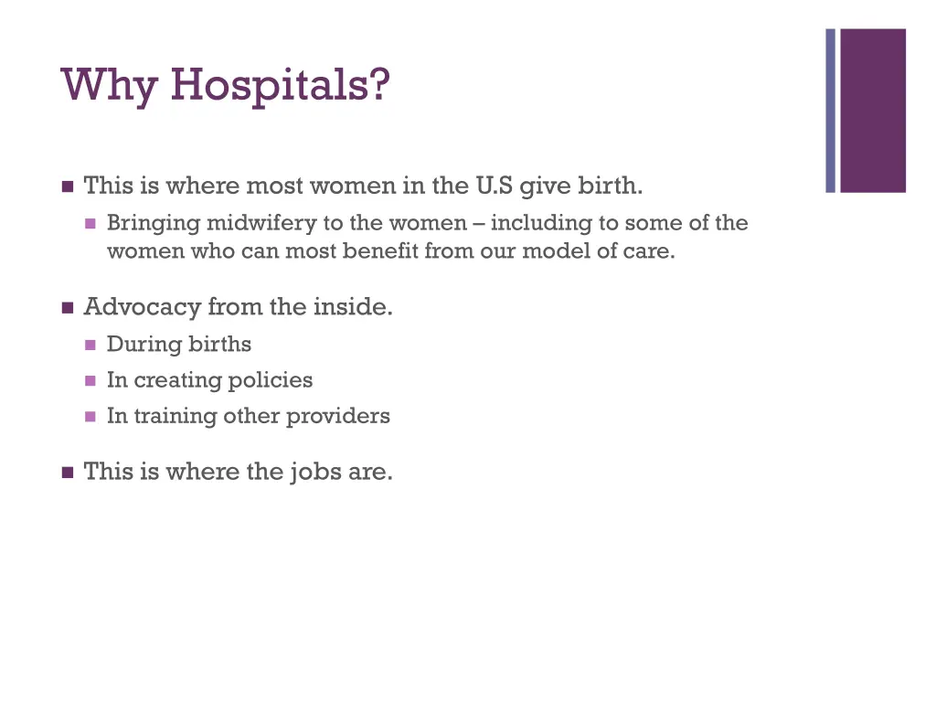 why hospitals