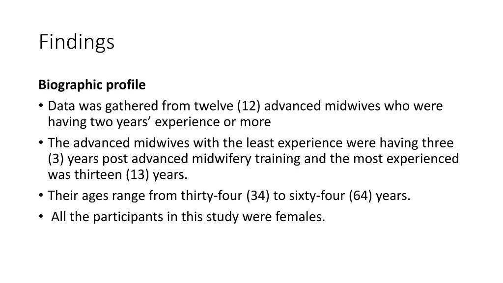findings