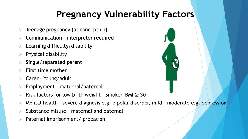 pregnancy vulnerability factors