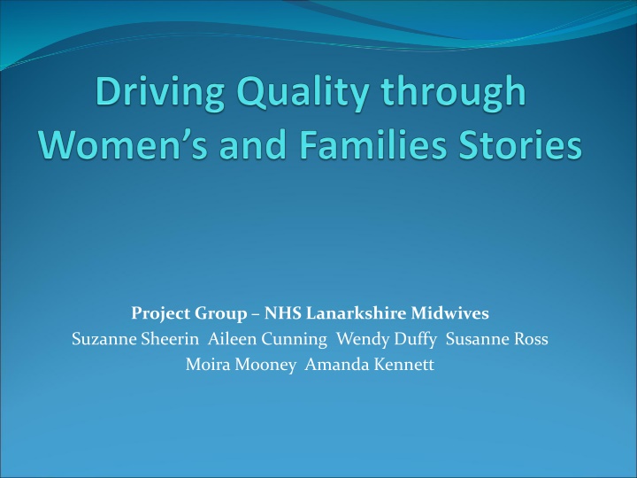 project group nhs lanarkshire midwives suzanne
