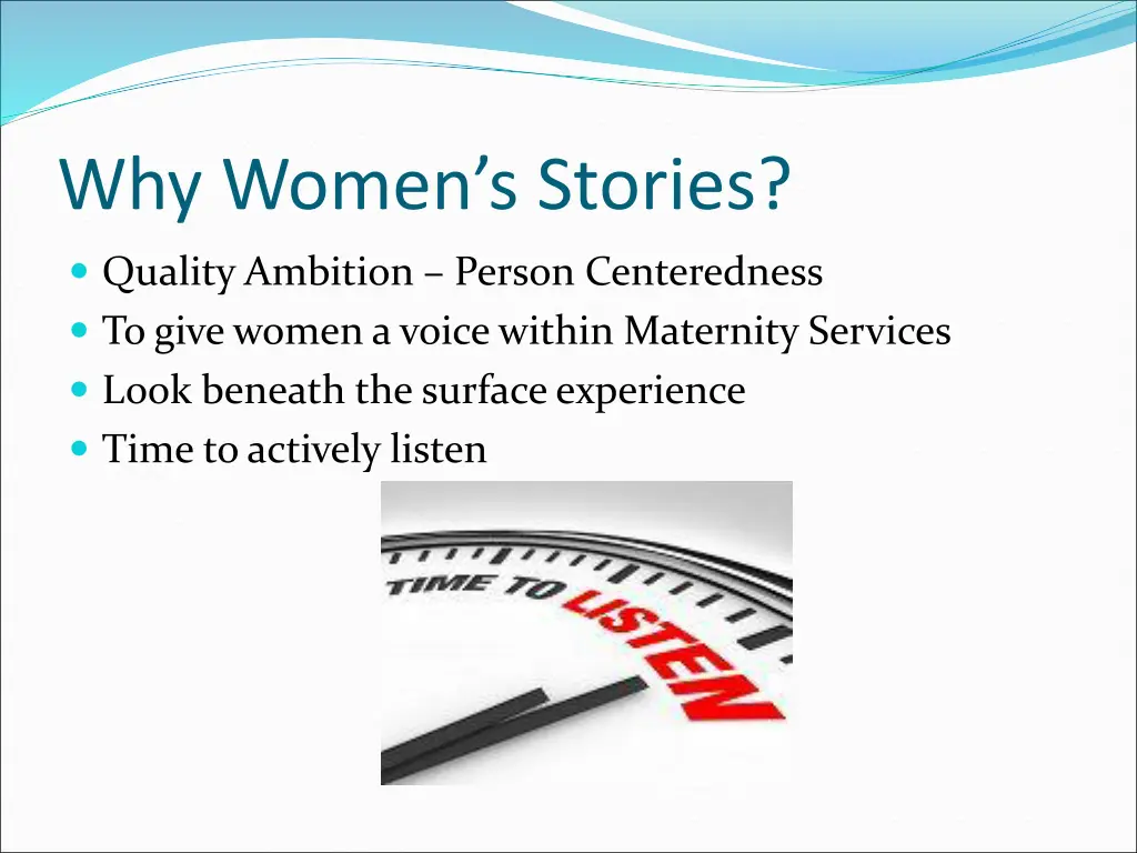 why women s stories