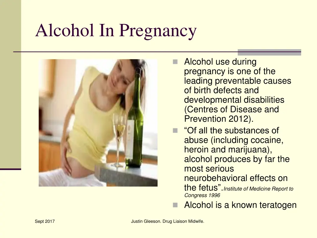 alcohol in pregnancy