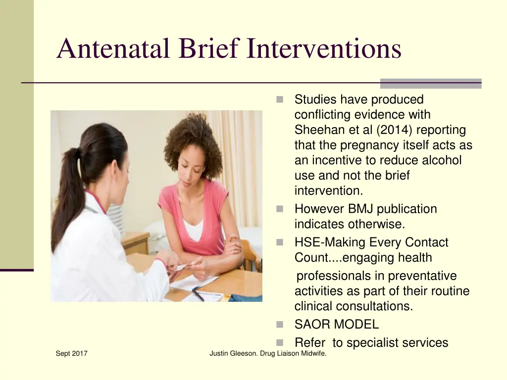antenatal brief interventions