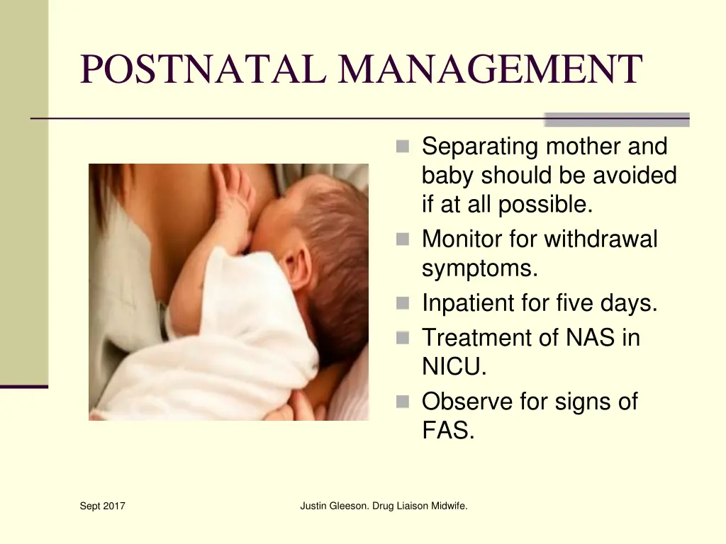 postnatal management