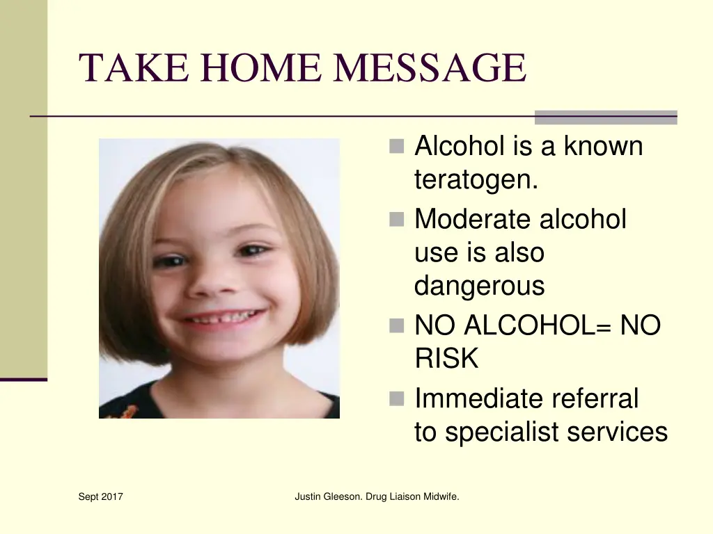 take home message