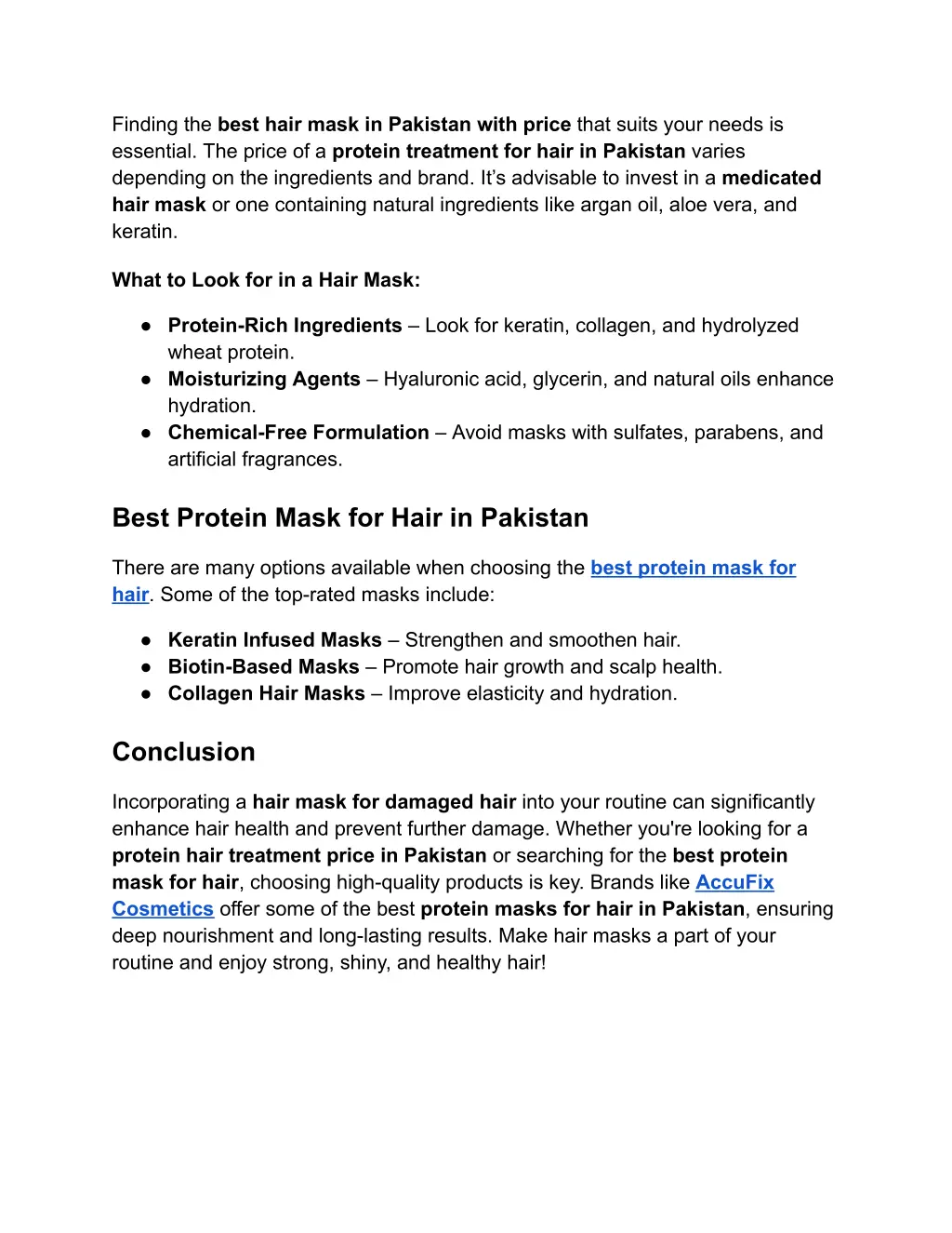 finding the best hair mask in pakistan with price
