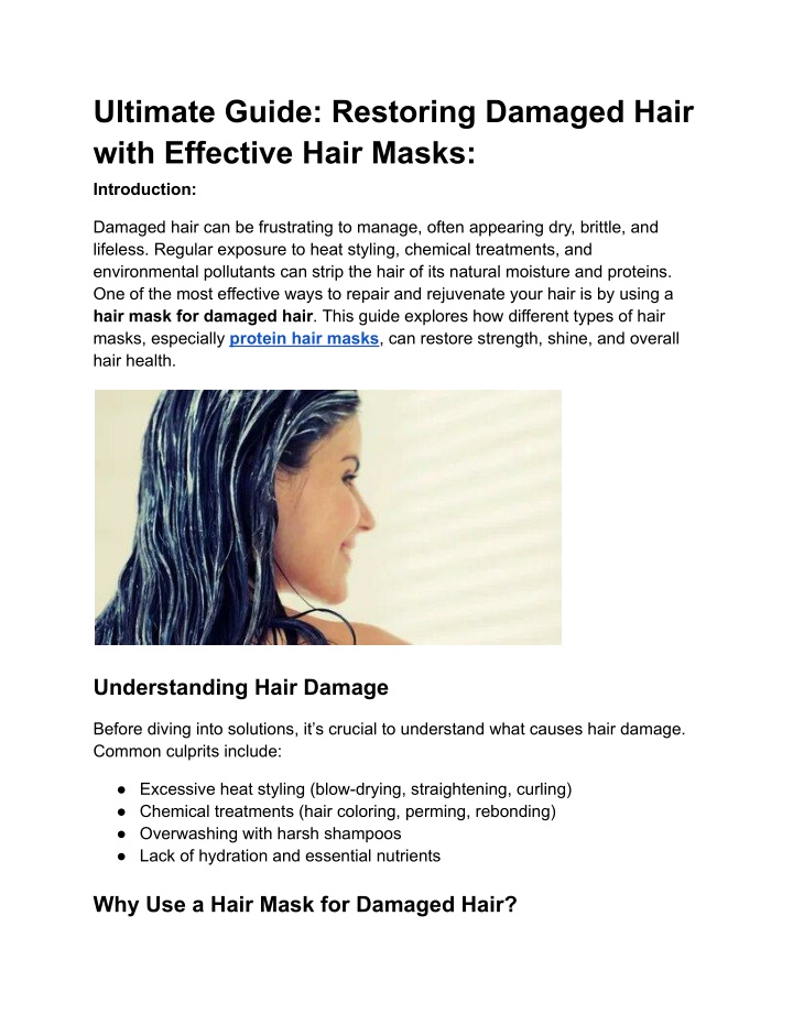 ultimate guide restoring damaged hair with