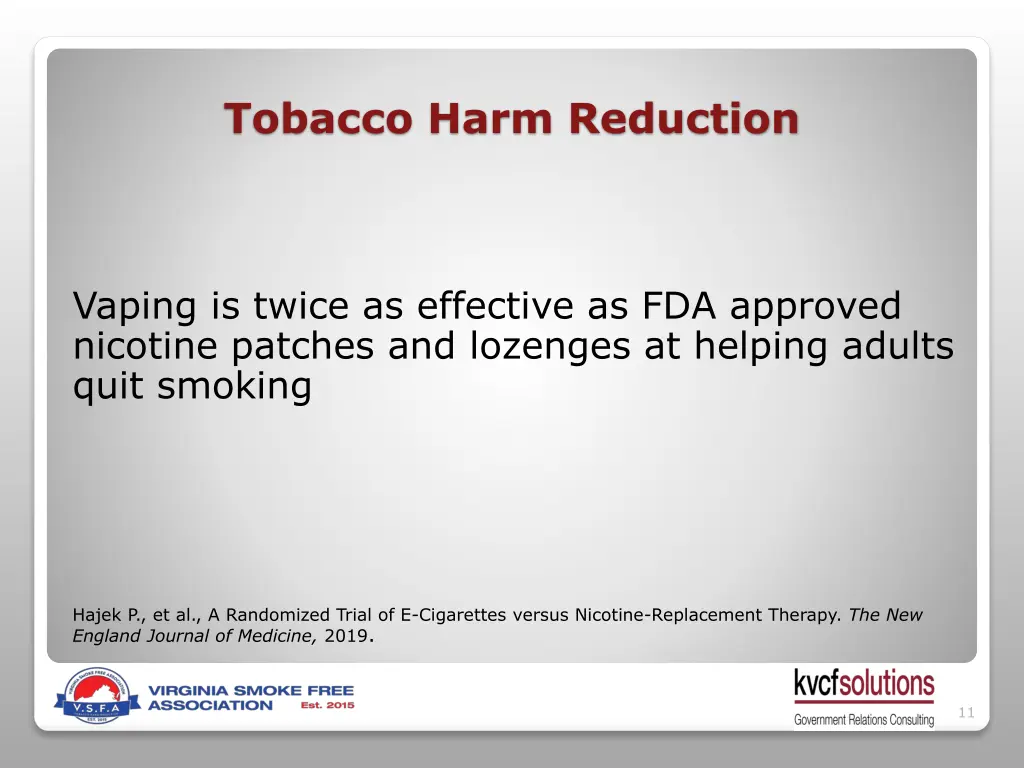tobacco harm reduction 1
