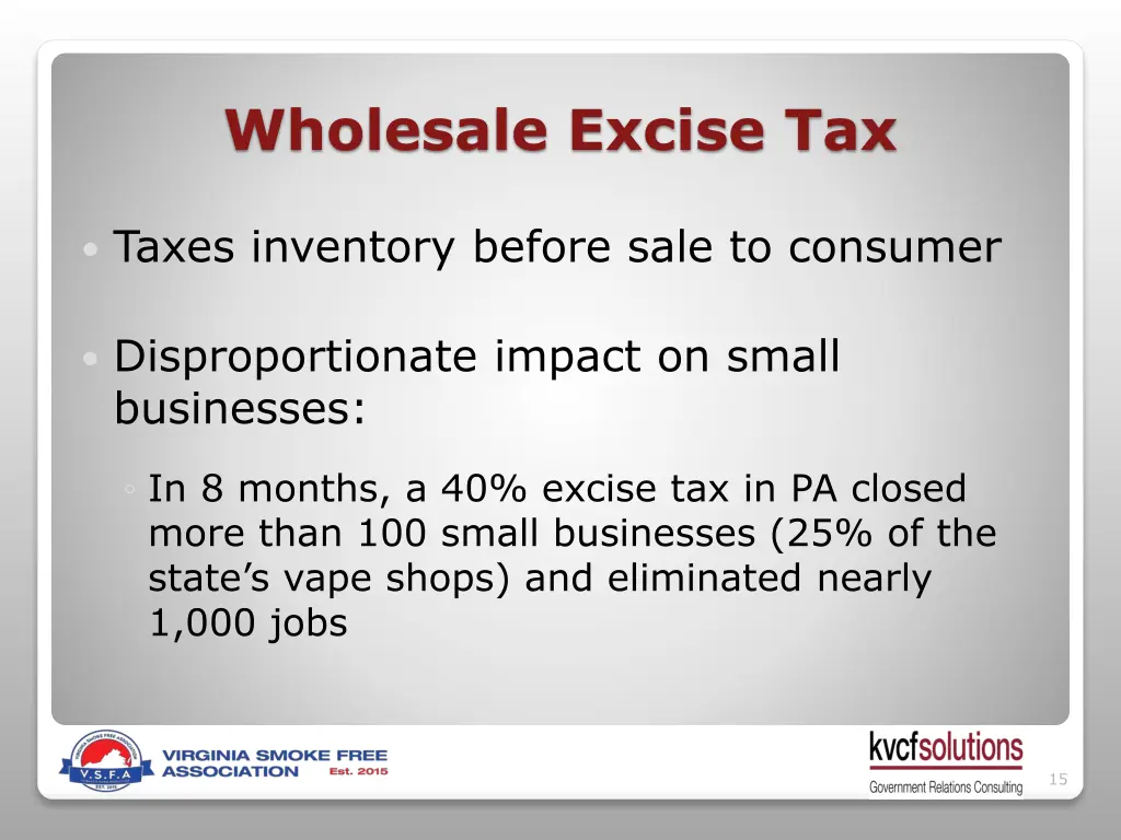 wholesale excise tax