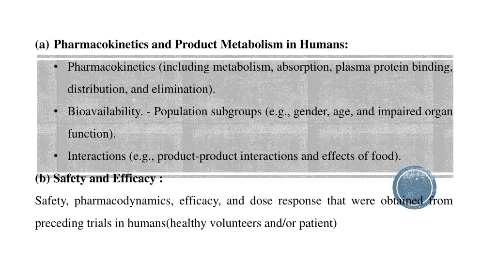 a pharmacokinetics and product metabolism