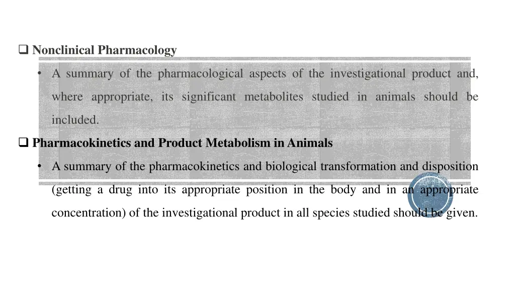 nonclinical pharmacology