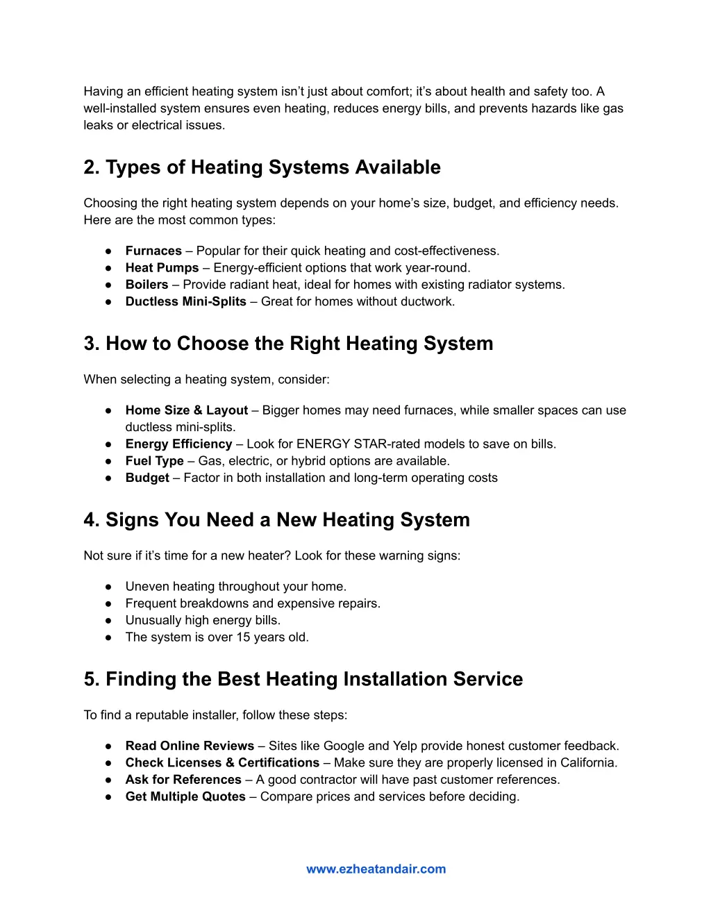 having an efficient heating system isn t just
