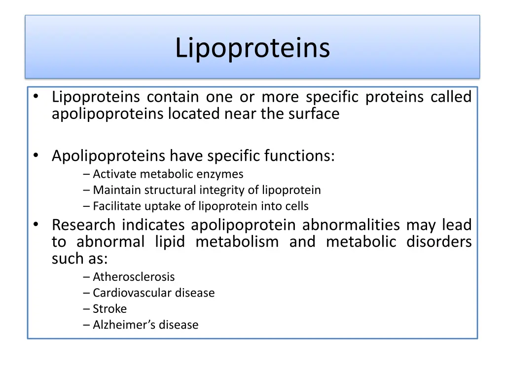 lipoproteins 1