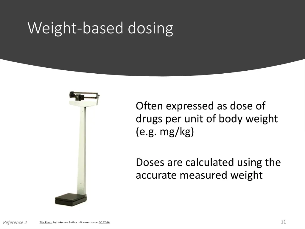 weight based dosing