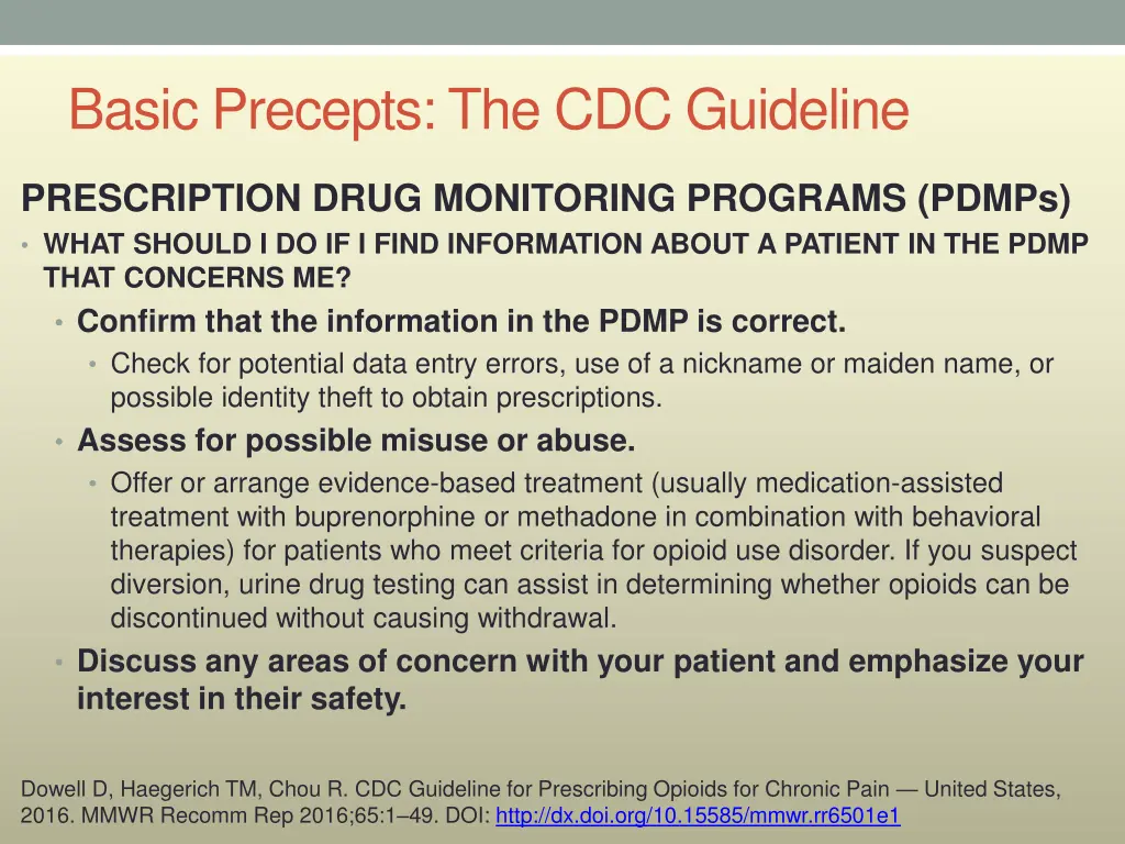 basic precepts the cdc guideline 10