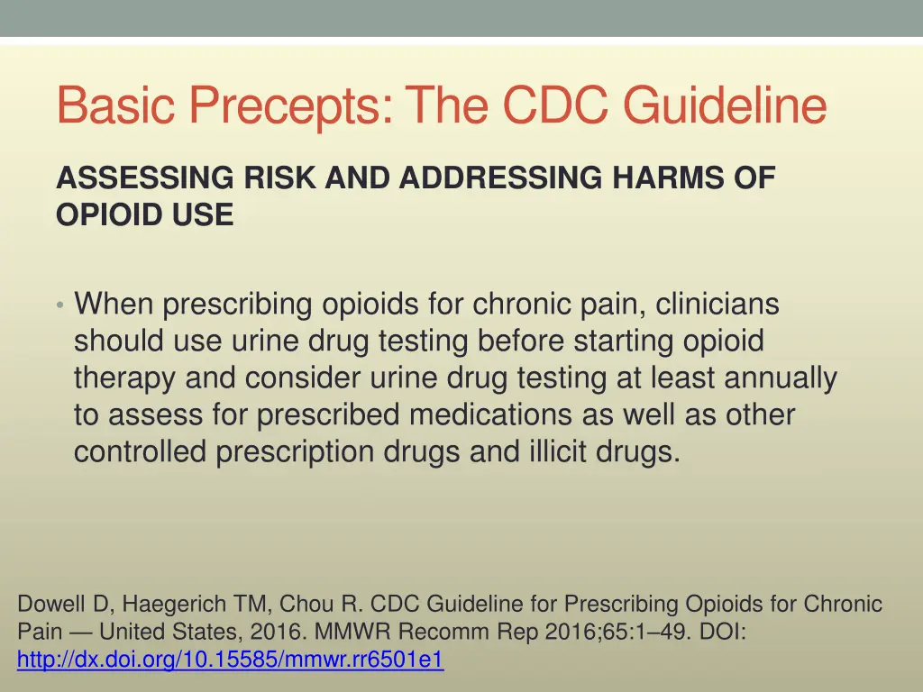 basic precepts the cdc guideline 8
