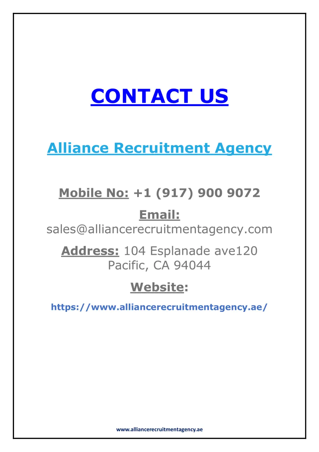 contact us