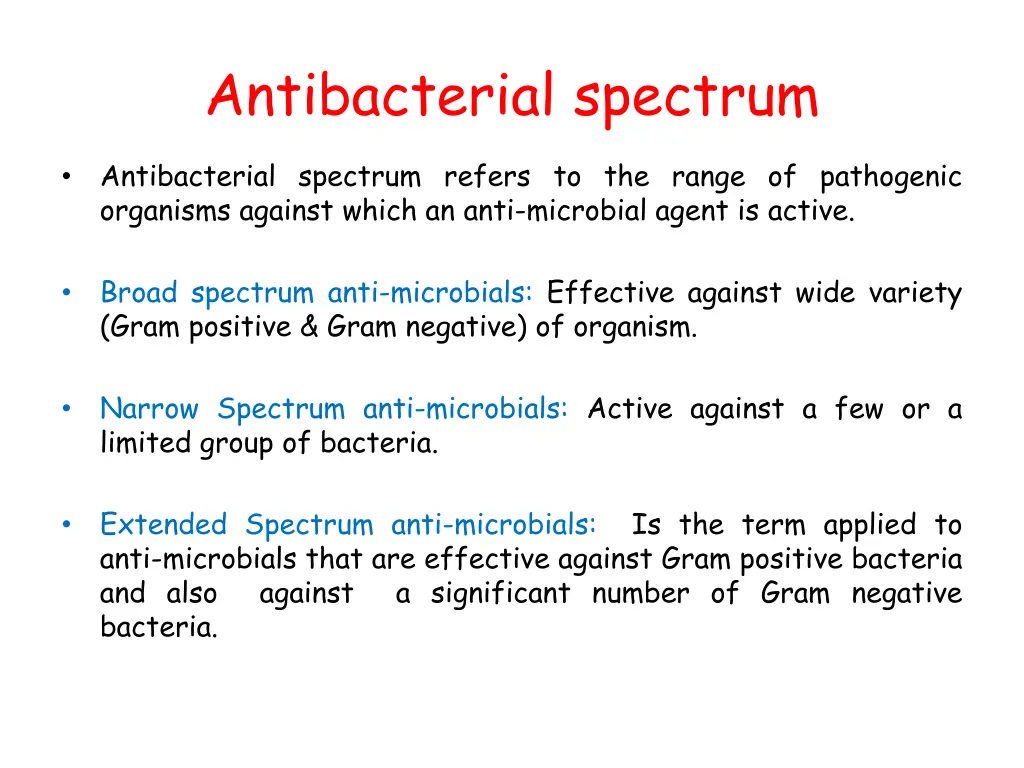 antibacterial spectrum