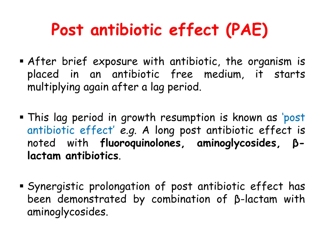 post antibiotic effect pae
