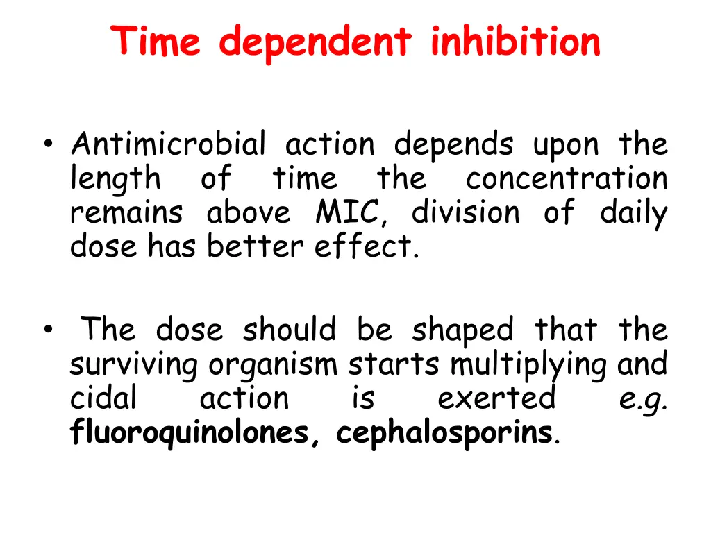 time dependent inhibition