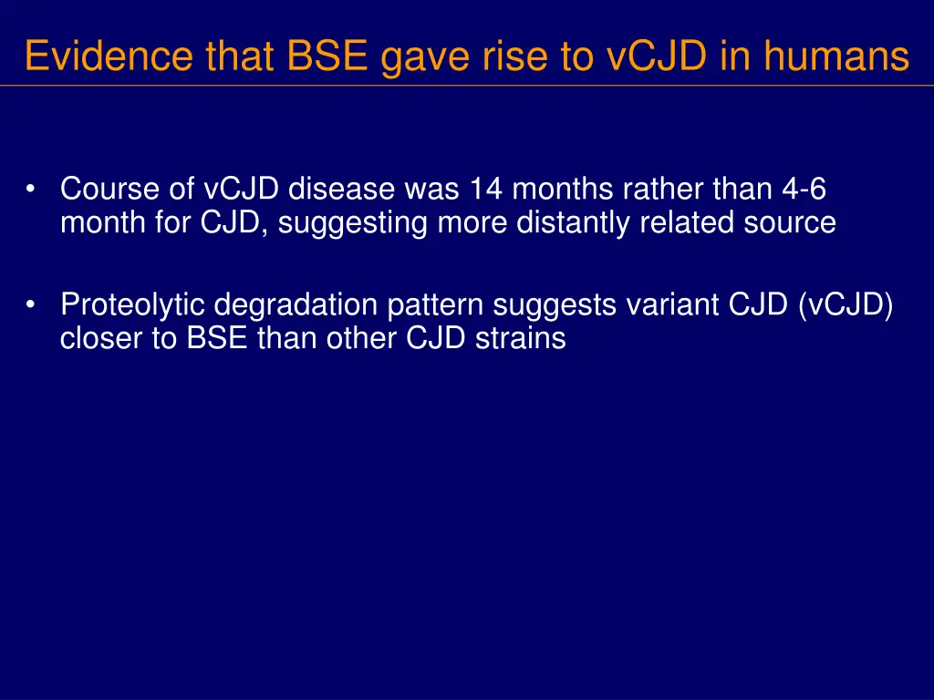 evidence that bse gave rise to vcjd in humans
