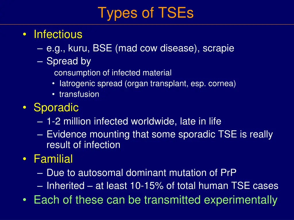 types of tses
