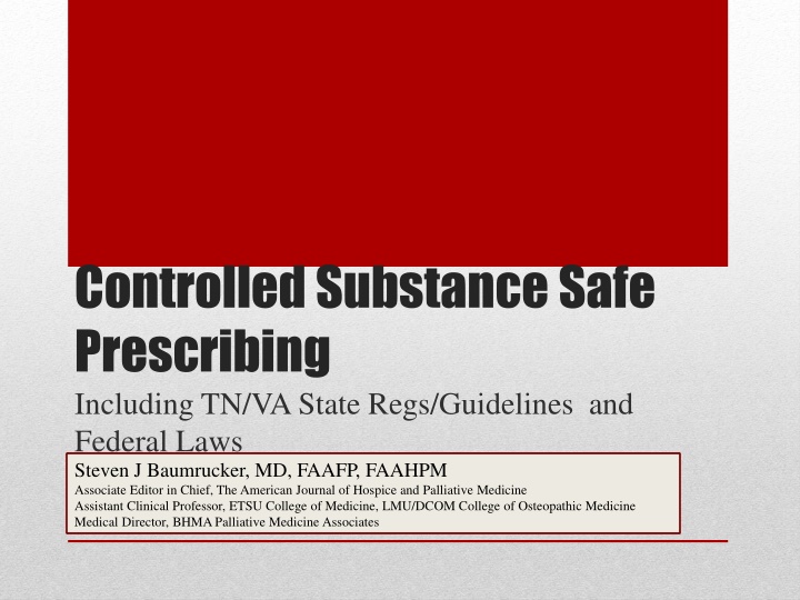 controlled substance safe prescribing including