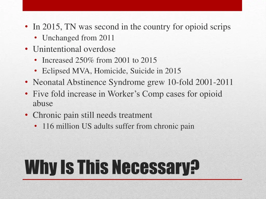 in 2015 tn was second in the country for opioid