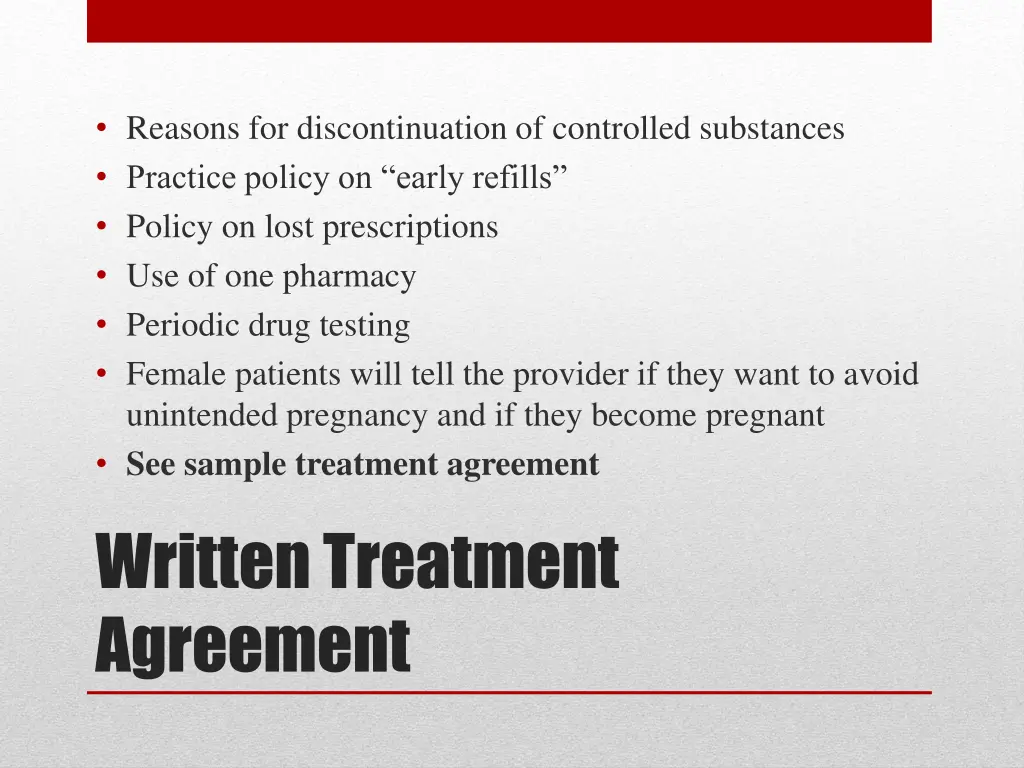 reasons for discontinuation of controlled