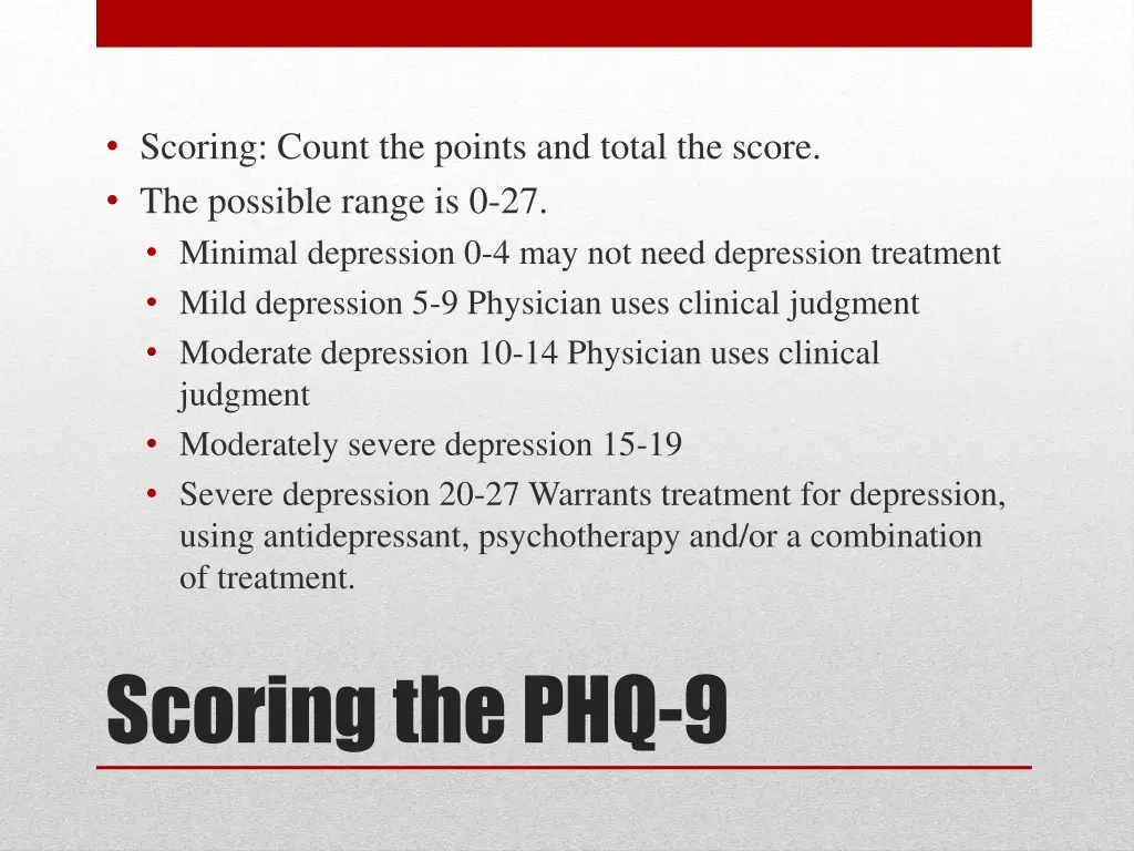 scoring count the points and total the score