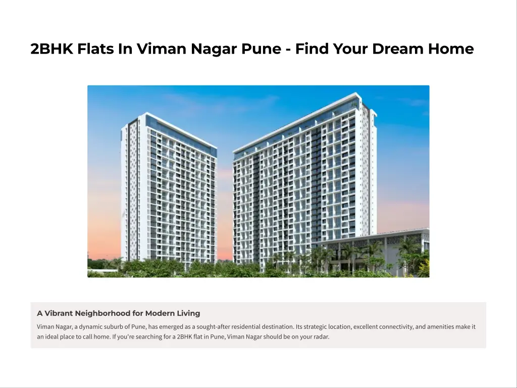 2bhk flats in viman nagar pune find your dream
